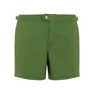 Tom Ford Tailored Green Swim Shorts With Adjustable Side Tabs - NWT